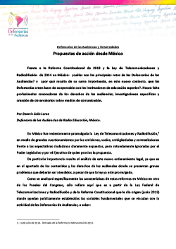 Defensorías de las audiencias y Universidades